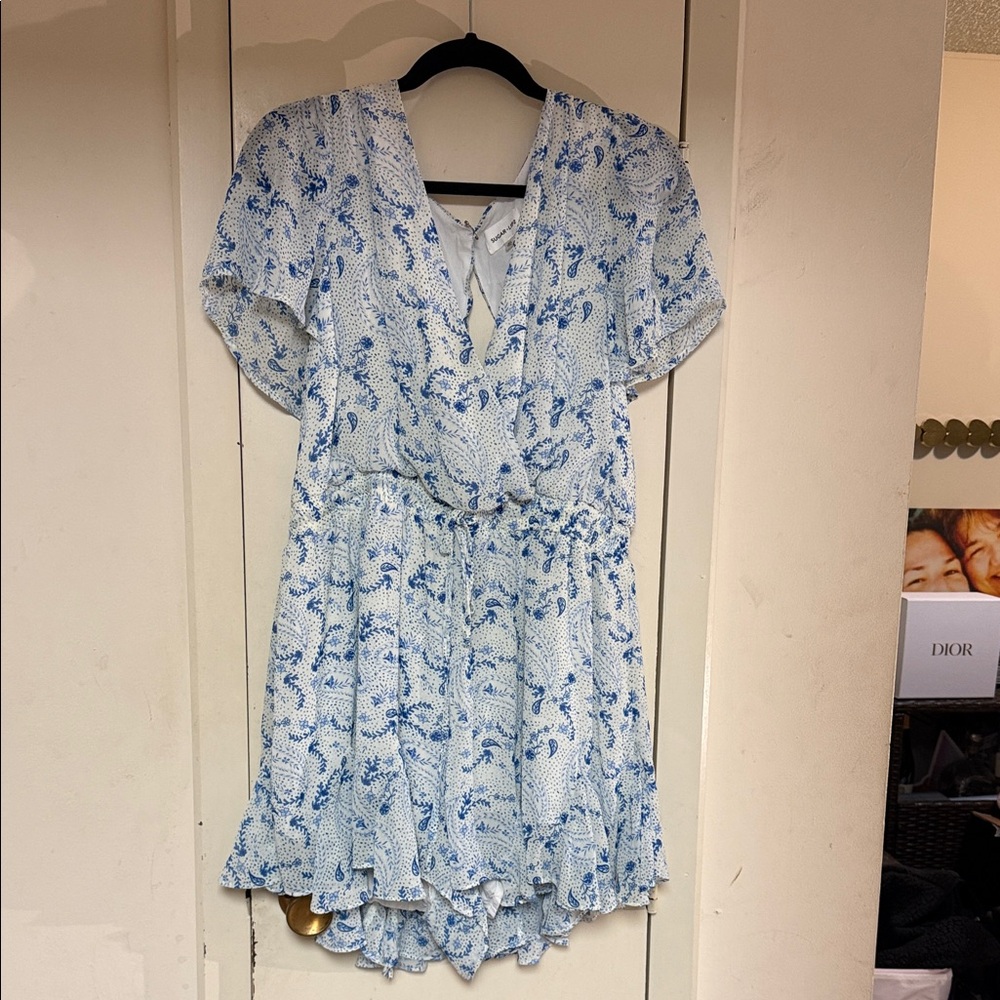 Sugarlips Blue and White Floral Romper